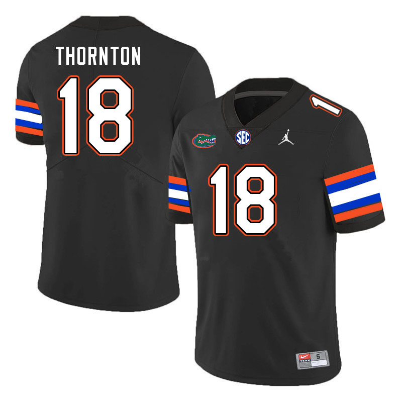 Men #18 Bryce Thornton Florida Gators College Football Jerseys Stitched-Black